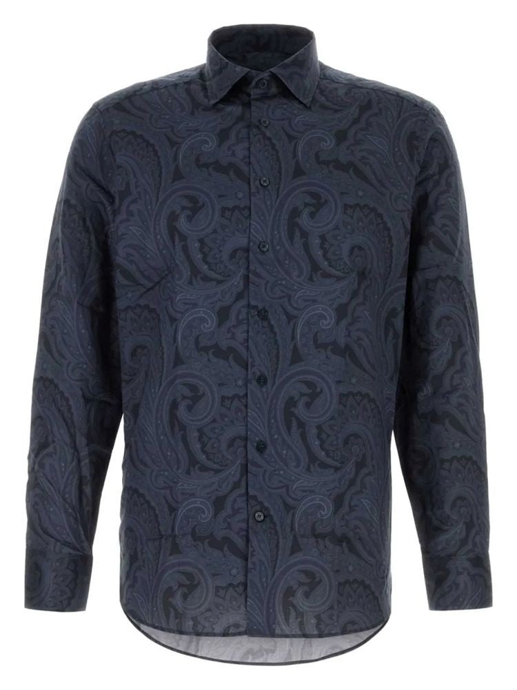 Etro Multicolour Roma Paisley Pattern Cotton Long-Sleeve Shirt
