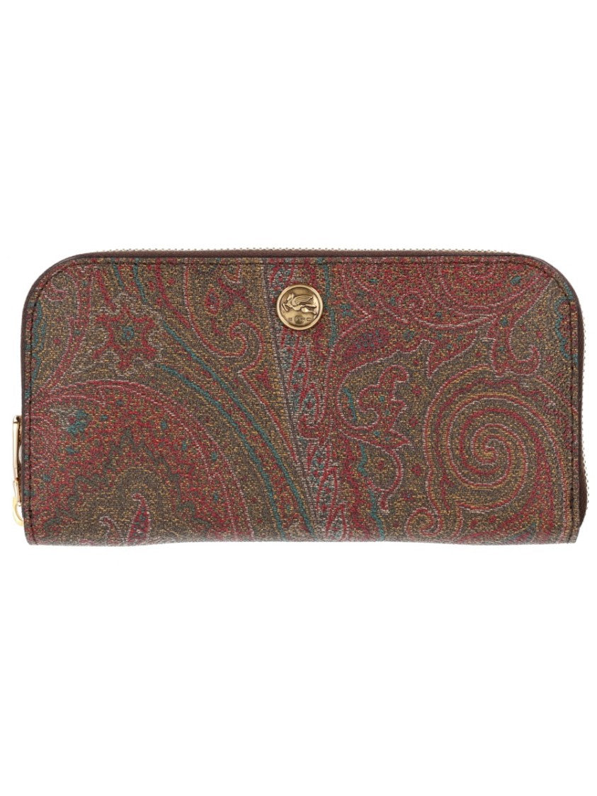 Etro Multicolor Arnica Paisley Zip-Around Pvc Wallet
