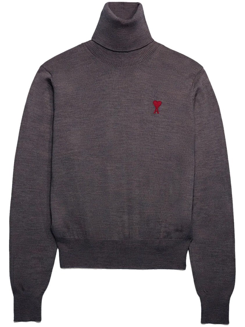 Ami Fitted Turtleneck Sweater