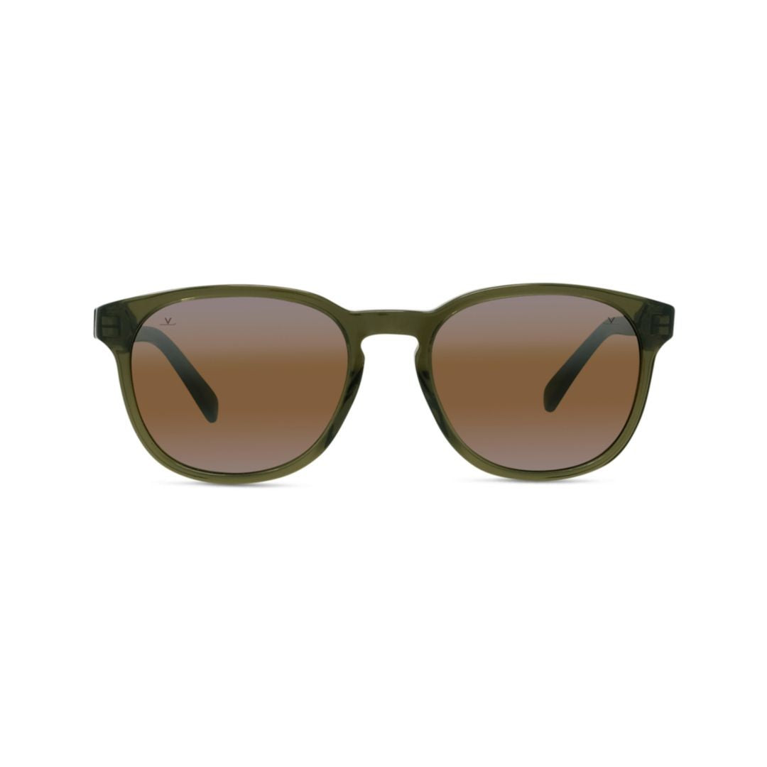 Vuarnet Vu40011i Translucent Olive Green Rounded Sunglasses