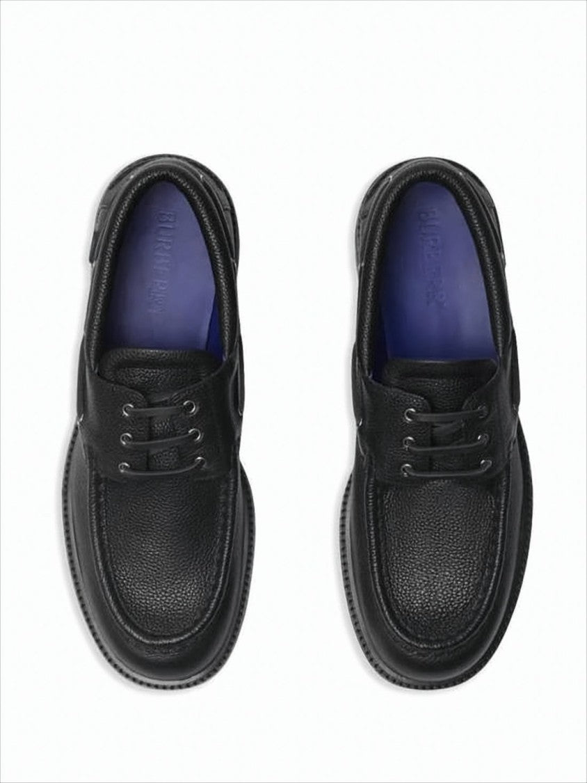 Burberry Textured Calf Leather Loafers