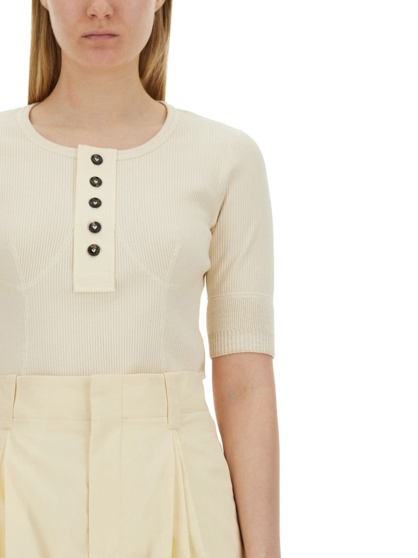 Bottega Veneta Fitted Jersey T-Shirt In Soft Cotton Blend