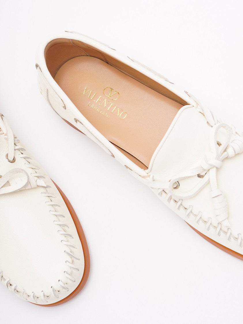 Valentino Garavani `Palm Avenue` Leather Boat Shoes