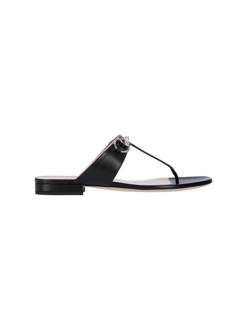 Gucci Horsebit Sandals – Black