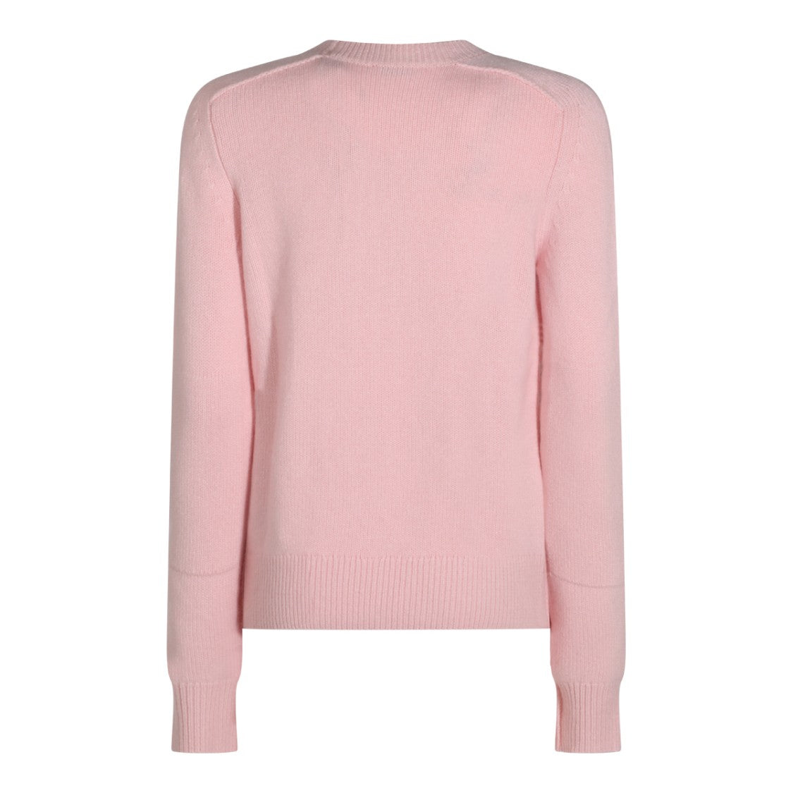 Burberry Pastel Pink Ribbed Crewneck Knit Sweater