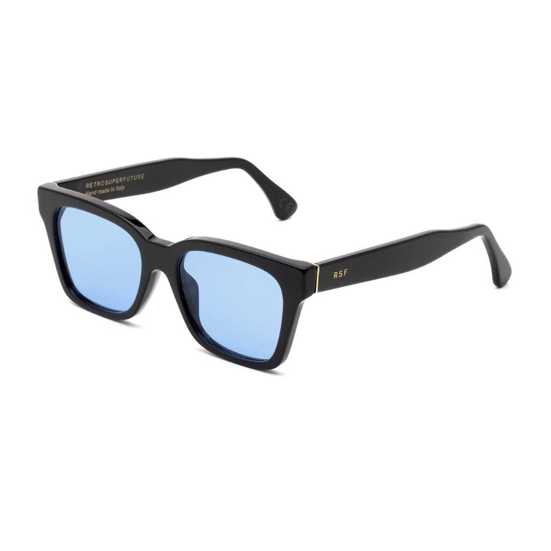 Retrosuperfuture Black America Azure Acetate Square Sunglasses