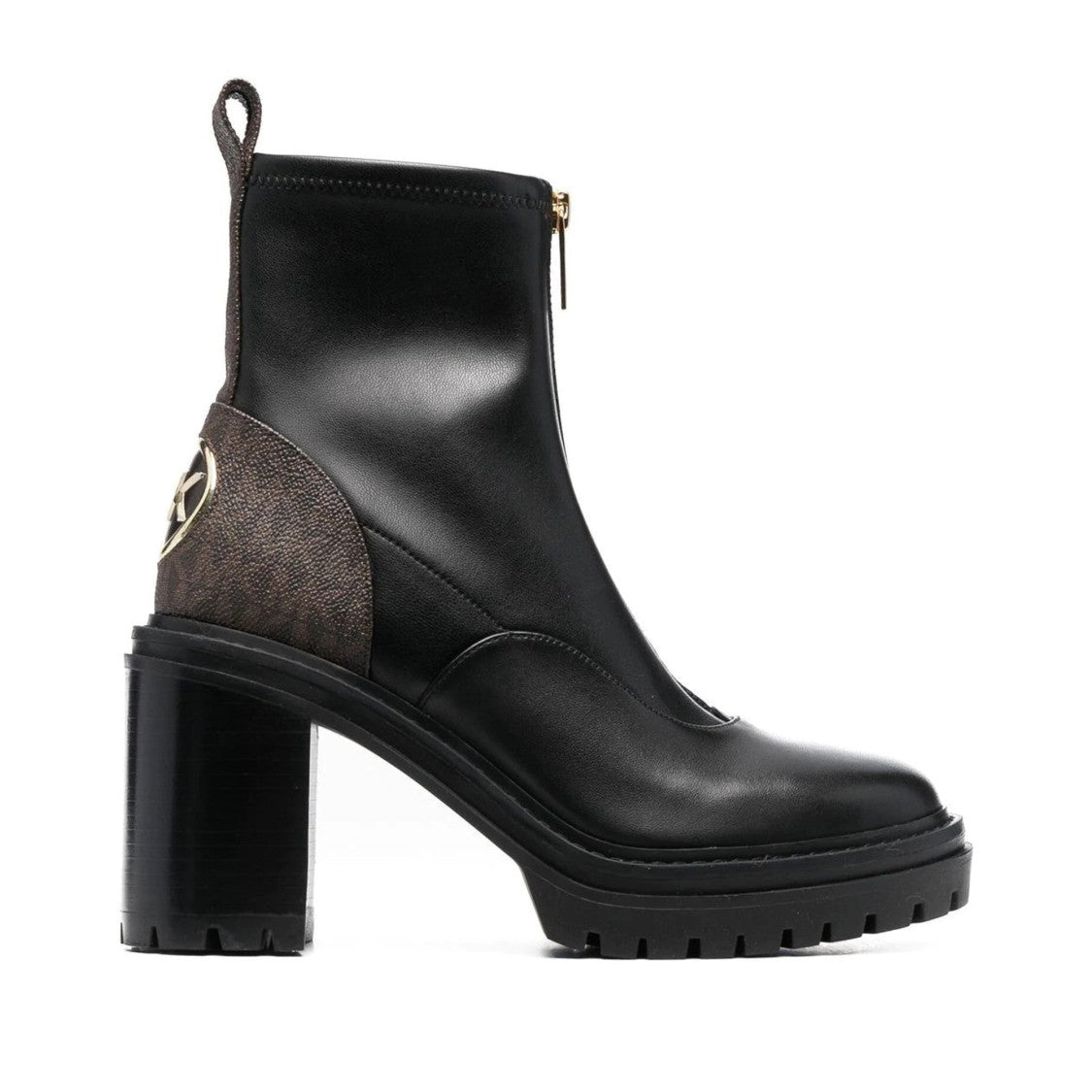 Michael Kors Black Cyrus Polyethylene Textured Heel Boots