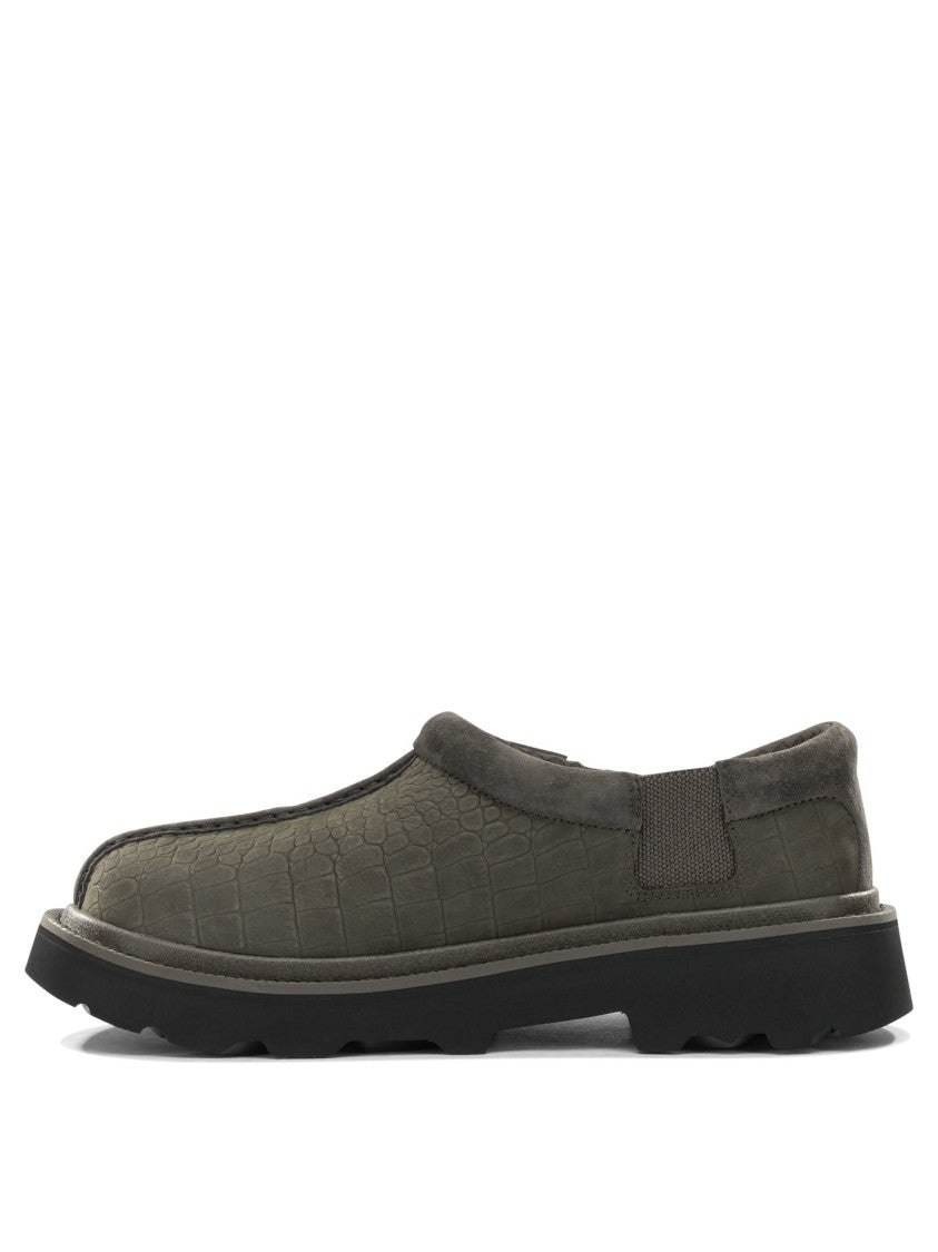 Ugg Textured Suede Loafers With Rugged Rubber Sole