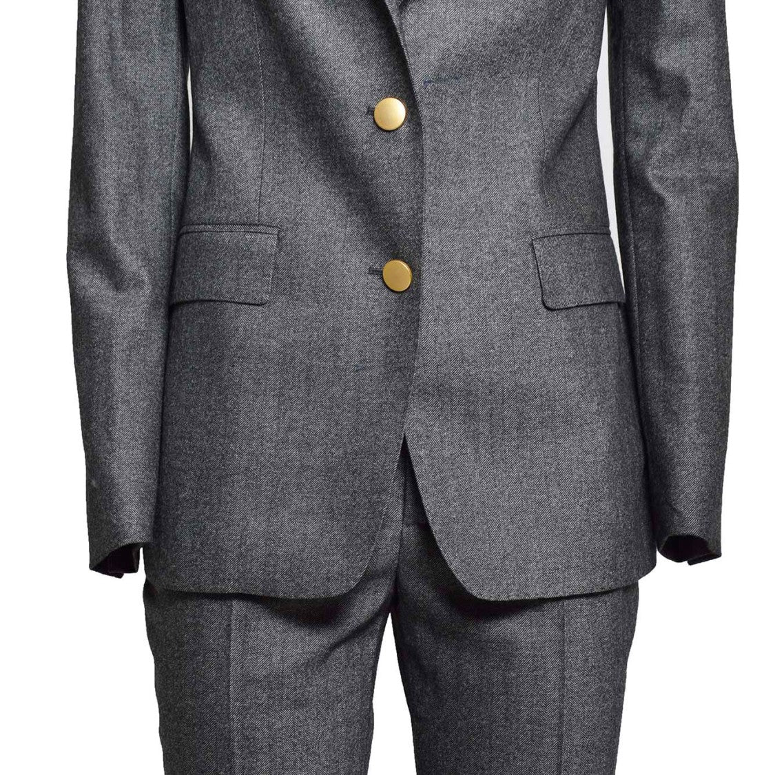 Tagliatore Grey Houndstooth Wool And Cashmere Paris Set
