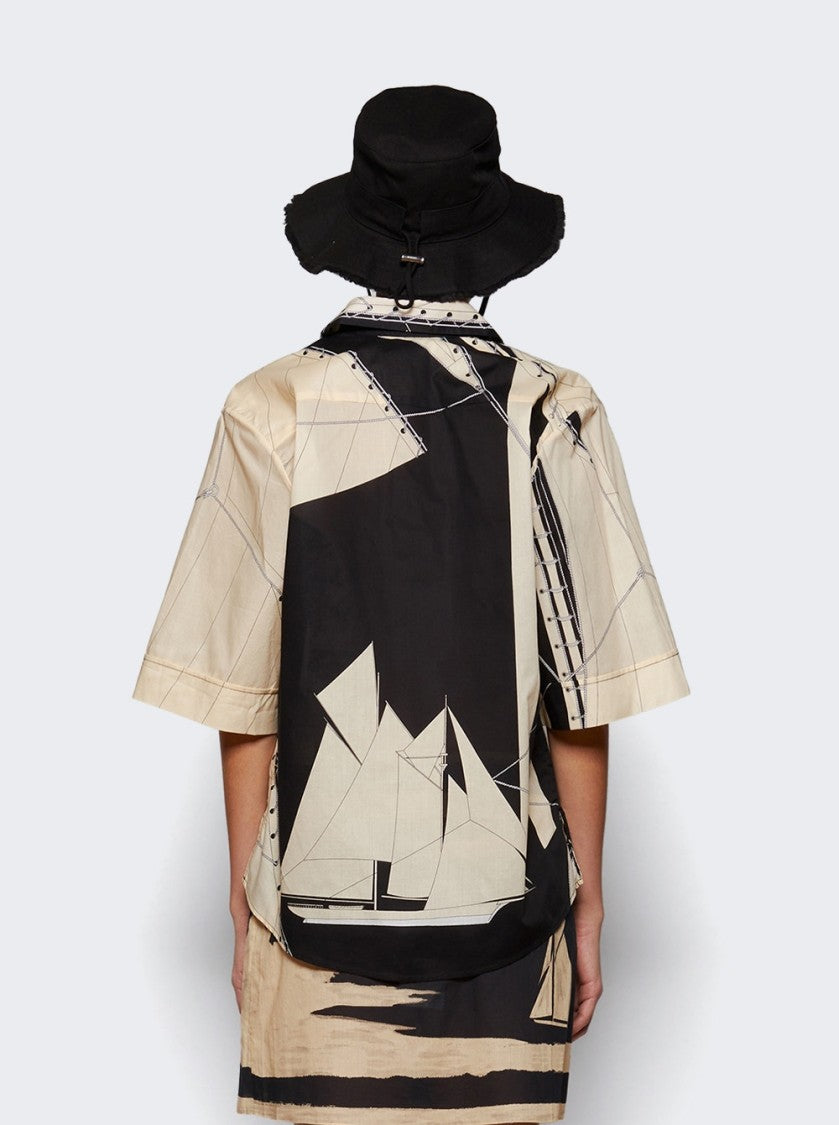 Johanna Ortiz Salty Promises Shirt Sand And Ecru