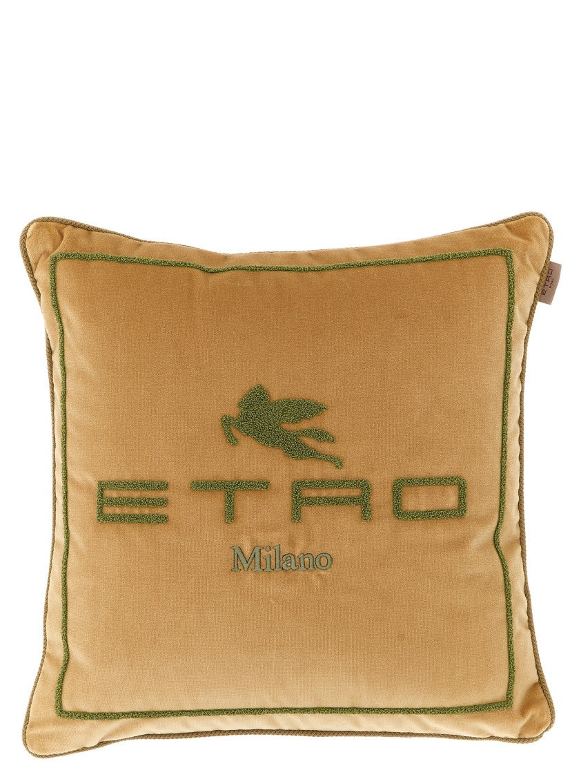 Etro Spunga Logo Cushion