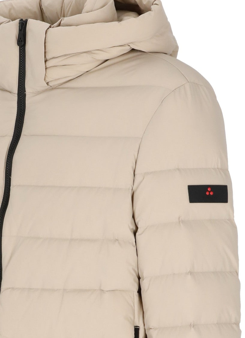 Peuterey Beige Boggs Hooded Quilted Down Jacket