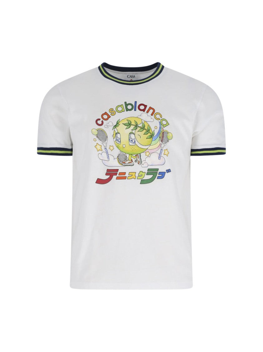 Casablanca Classic White T-Shirt With Minimalist Design