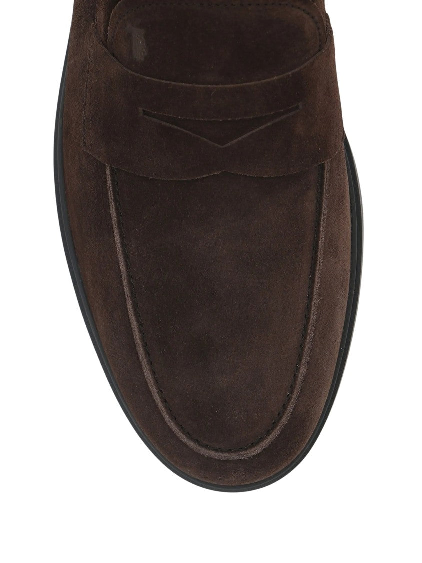 Tod's Moccasin Suede Penny Loafers