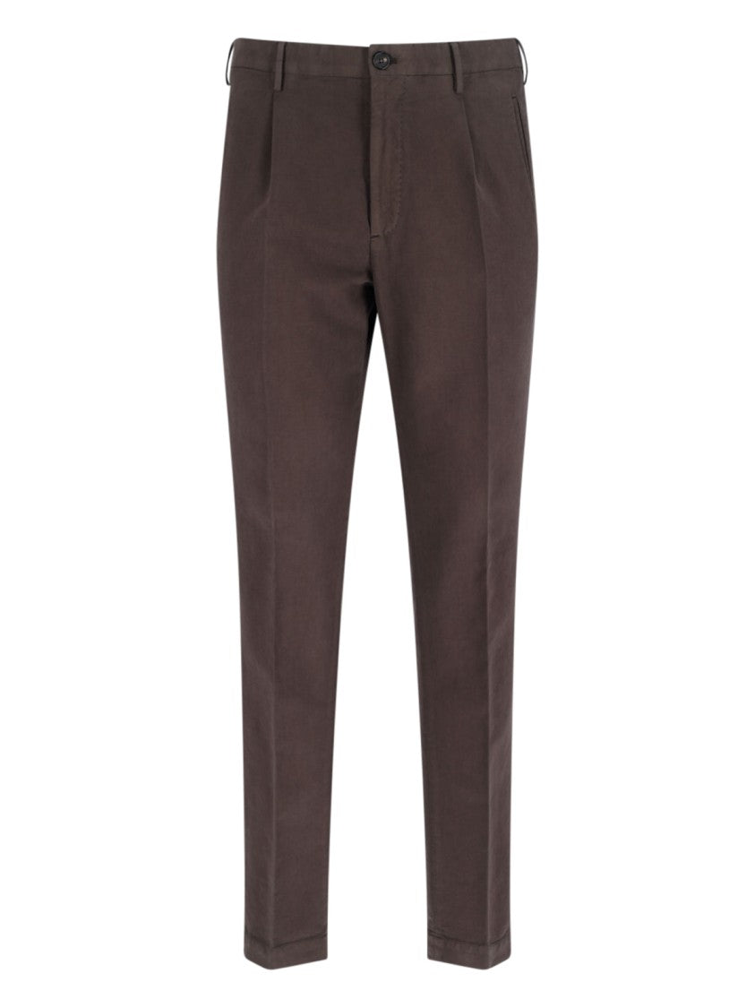 Incotex Medium Rise Brown Chinos