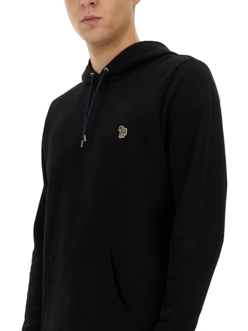 Ps Paul Smith Classic Black Hoodie With Logo Patch