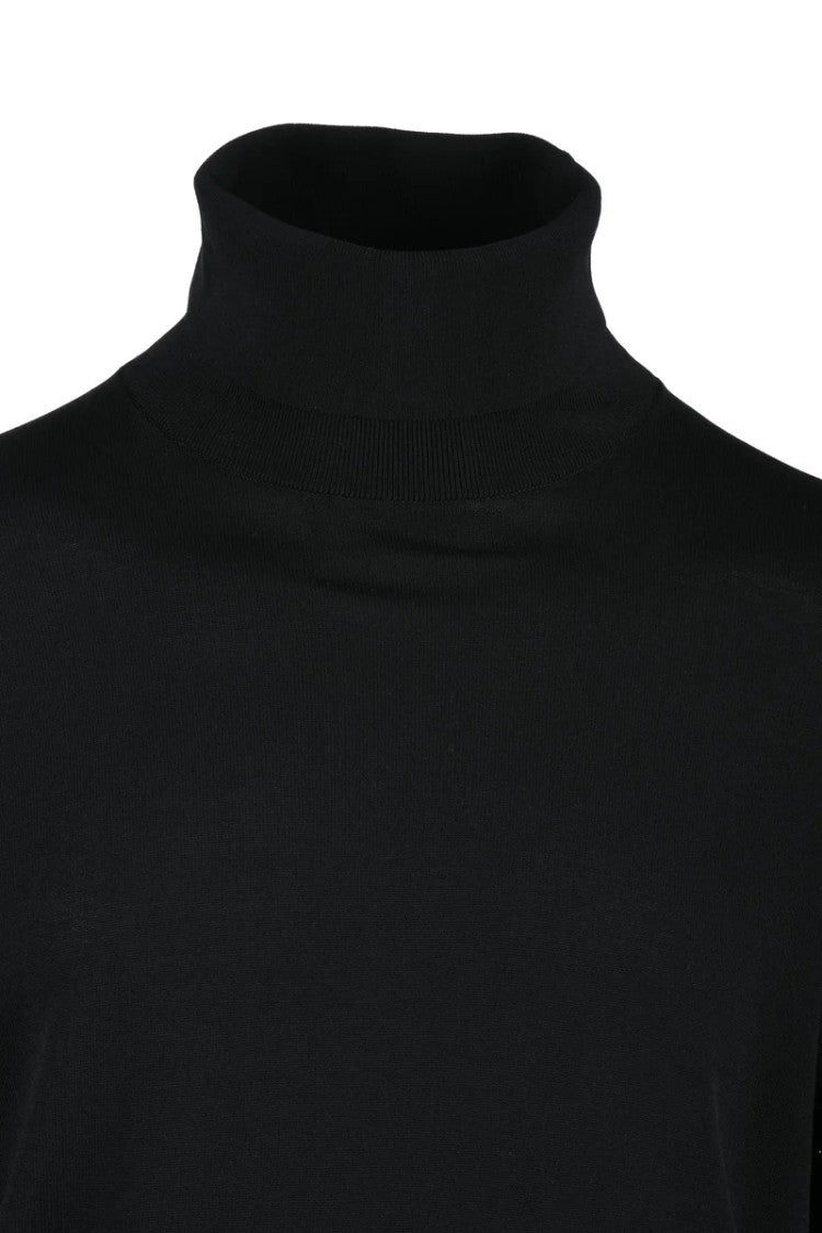 Rrd Fitted Black Turtleneck Sweater