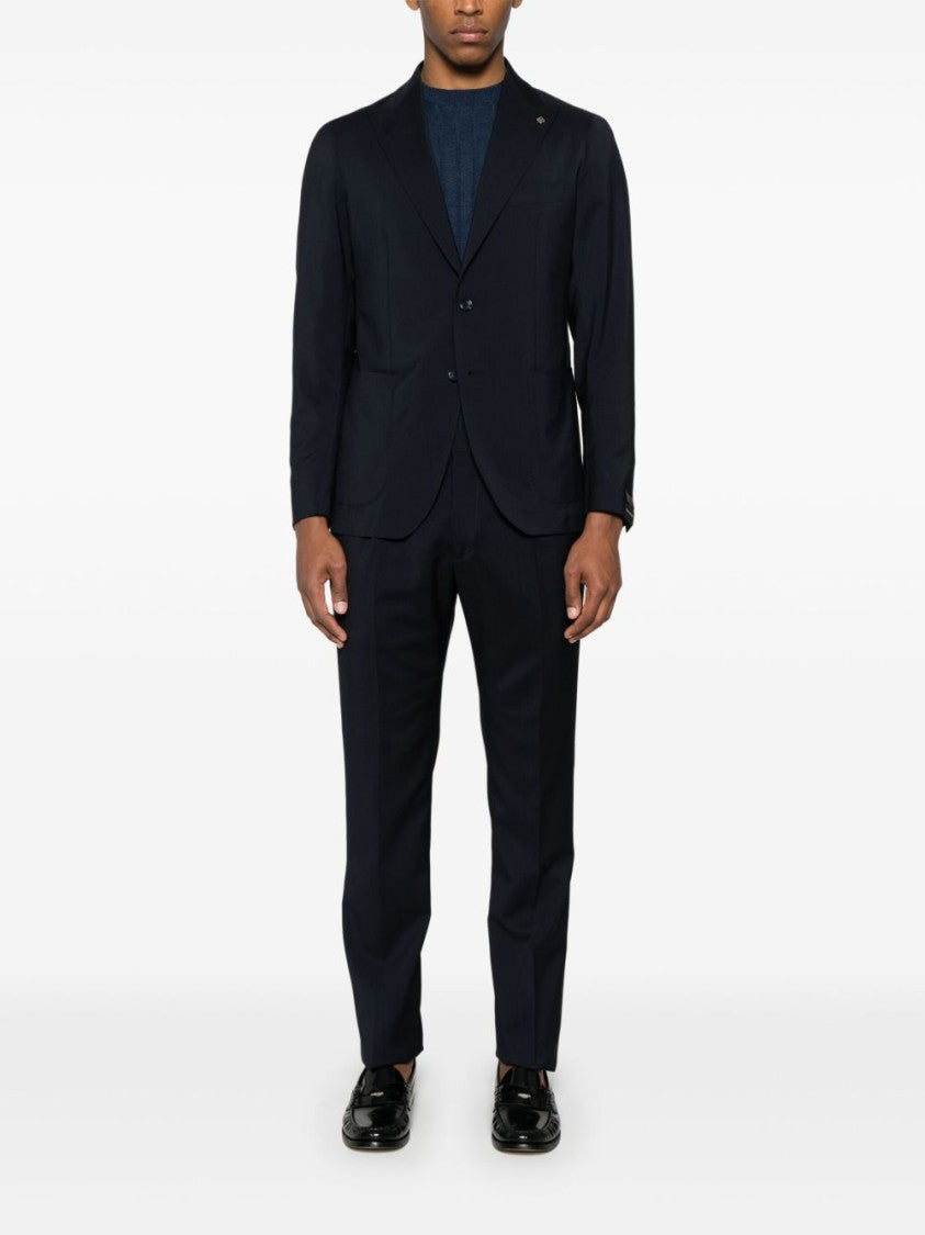 Boglioli Ribbed Texture Blue T-Shirt