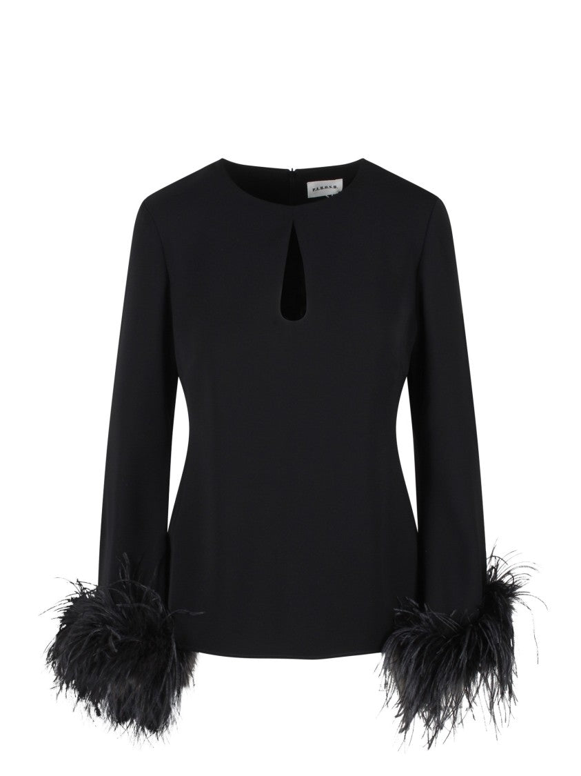 P.A.R.O.S.H. Feathers Poker Blouse