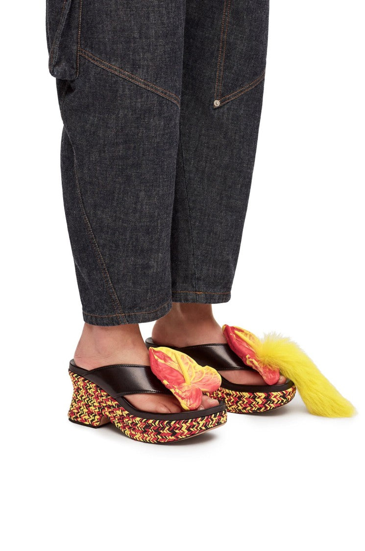 Loewe Loewe Petal Flatform Sandal 90