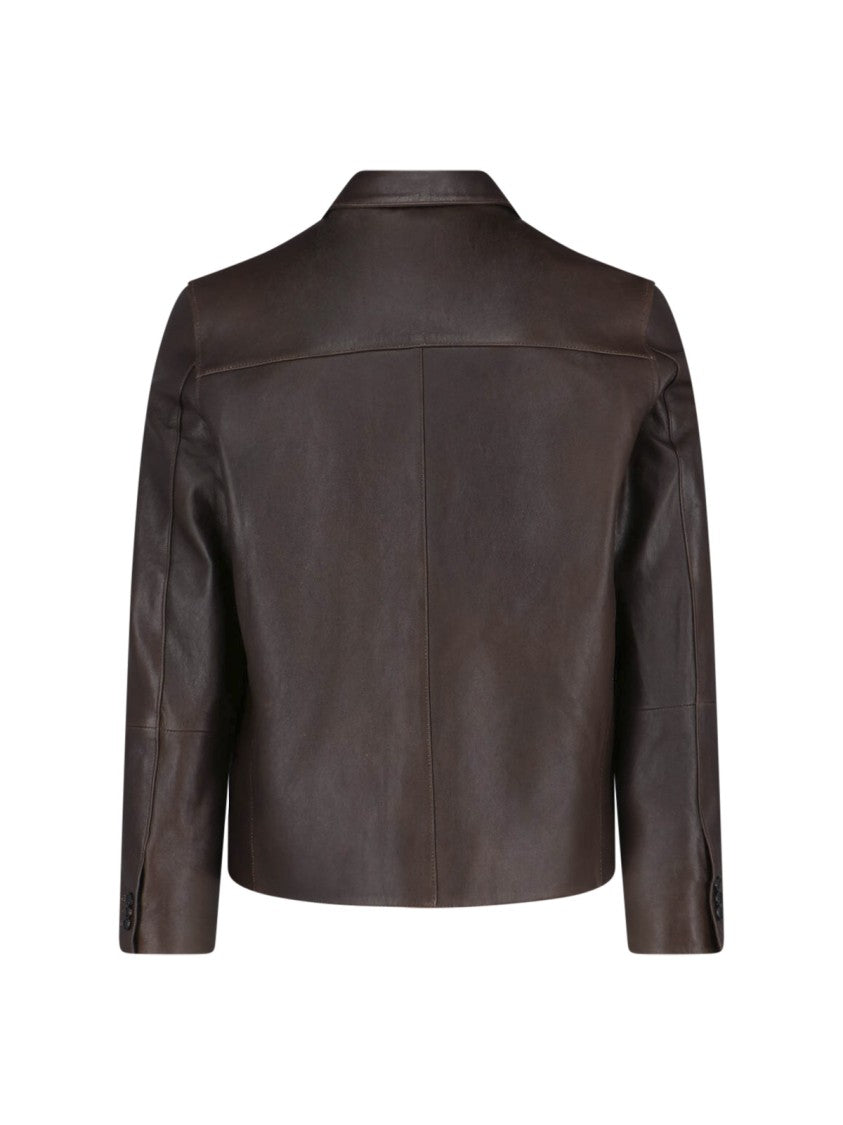 Tonywack Structured Brown Jacket With Refined Finish