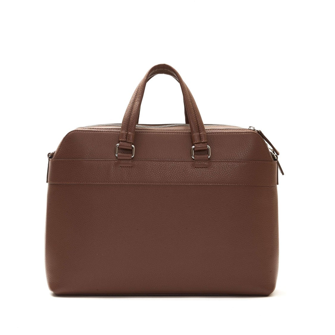 Orciani Brown Leather Work Bag