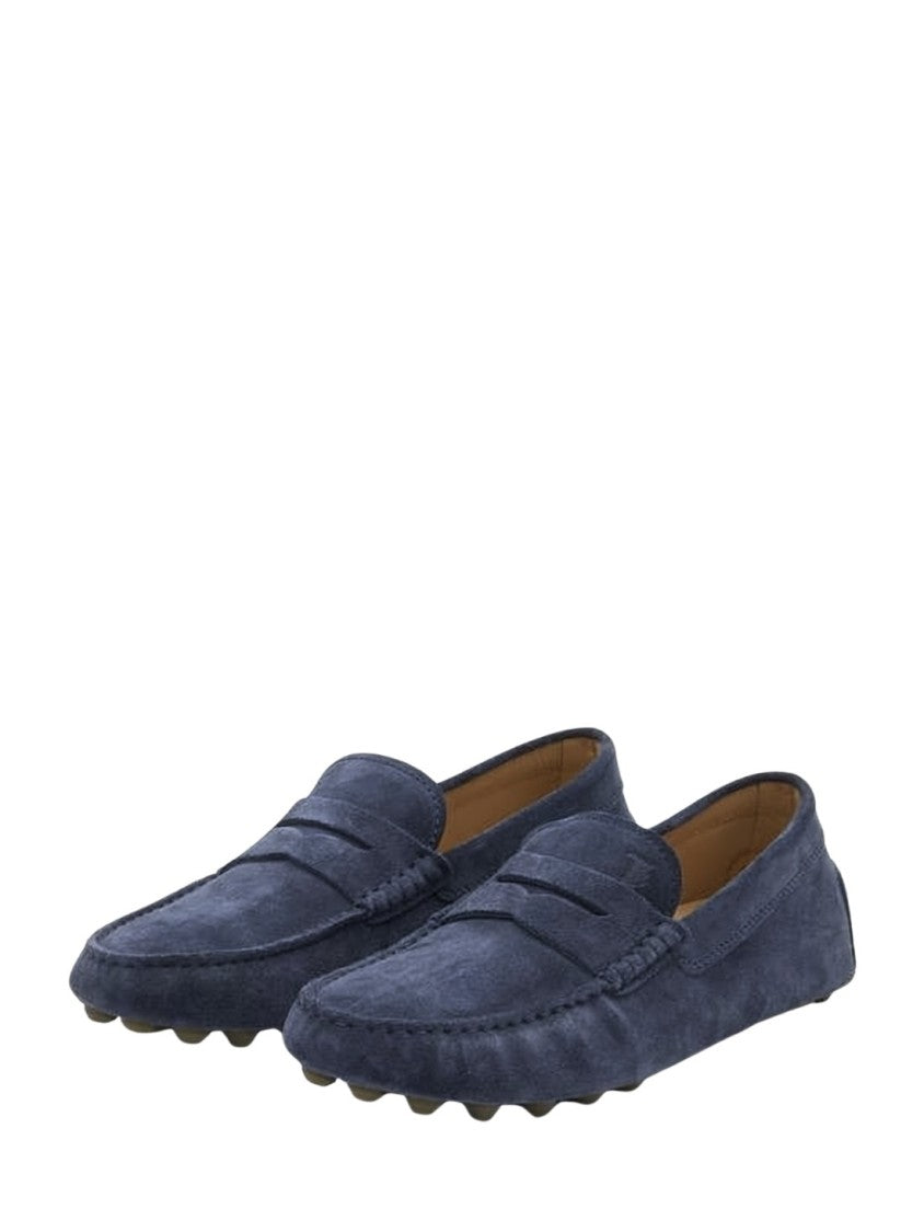 Tod's Nubuck Leather Loafers With Penny Strap Detail