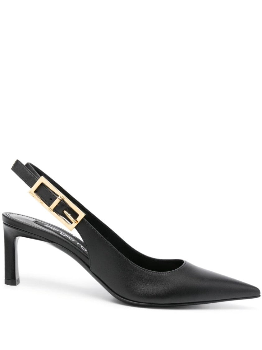 Sergio Rossi Pointed Toe Slingback Shoes