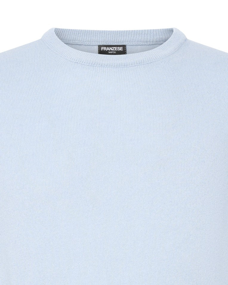 Franzese Collection Clear Blue 3-Ply Cashmere Sweater