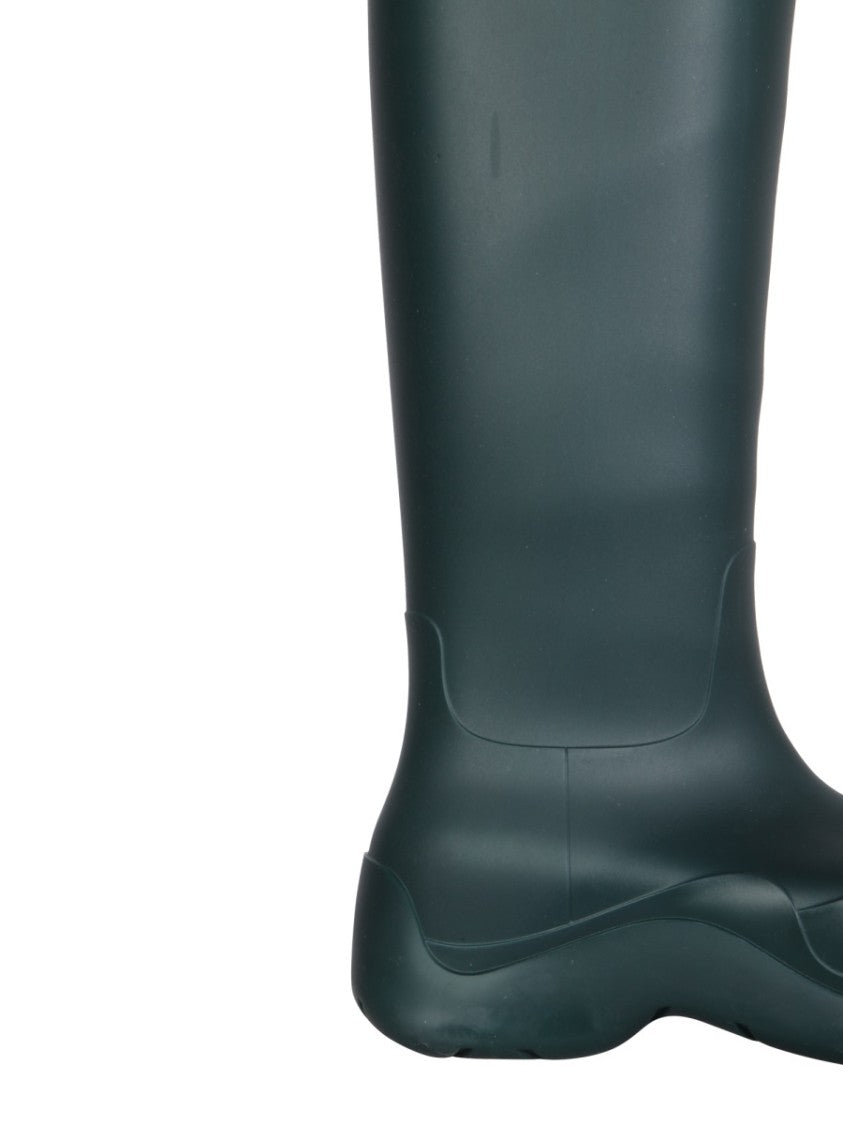 Bottega Veneta High-Top Rubber Puddle Boots With Glossy Finish