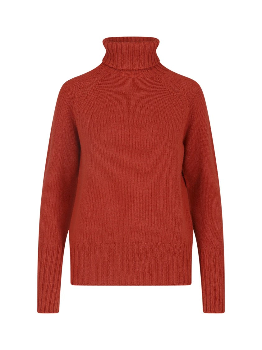 Drumohr Orange Merino Wool Turtleneck Sweater