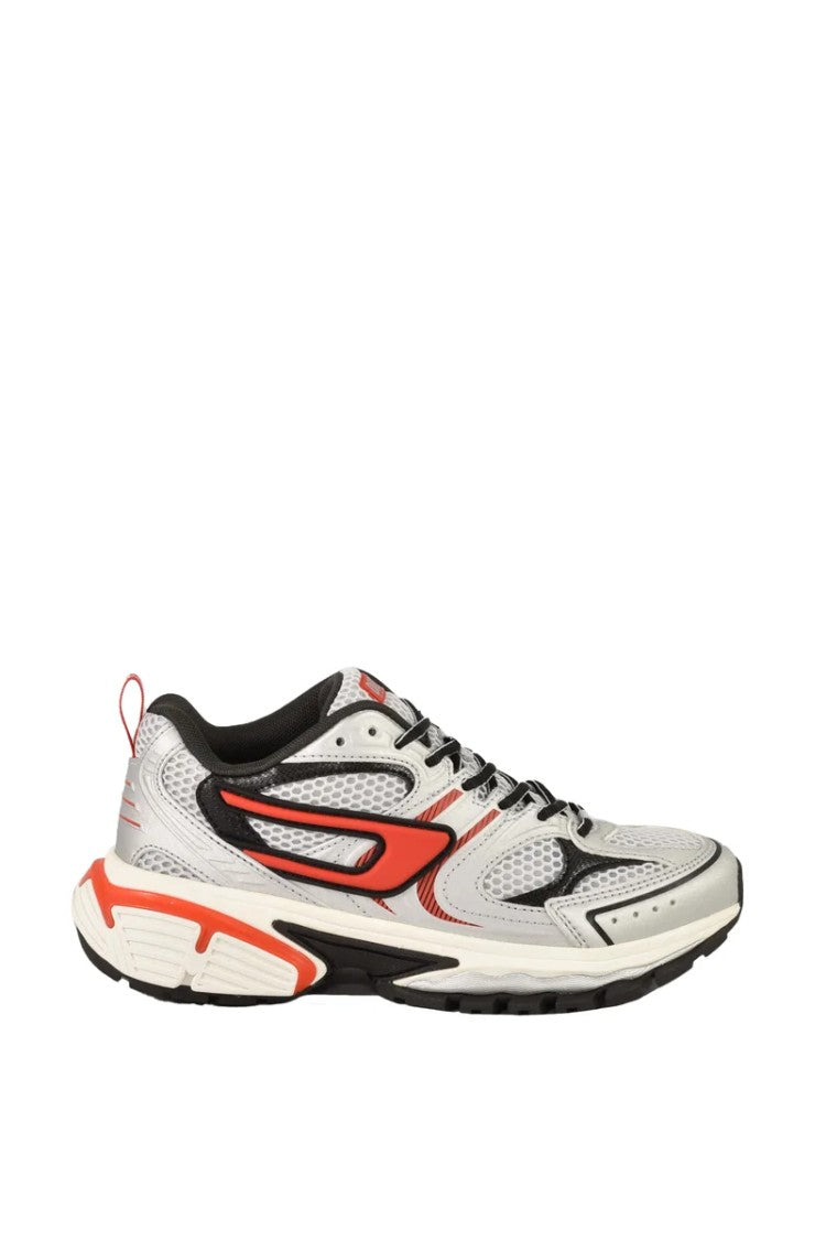 Diesel Dynamic Grey Sneakers With Bold Accents