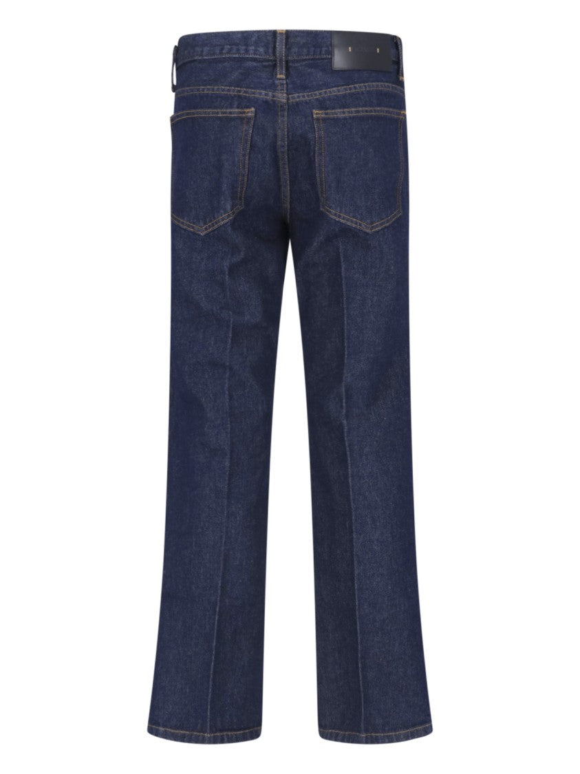 Khaite Blue Clara Cotton Denim Flared Jeans