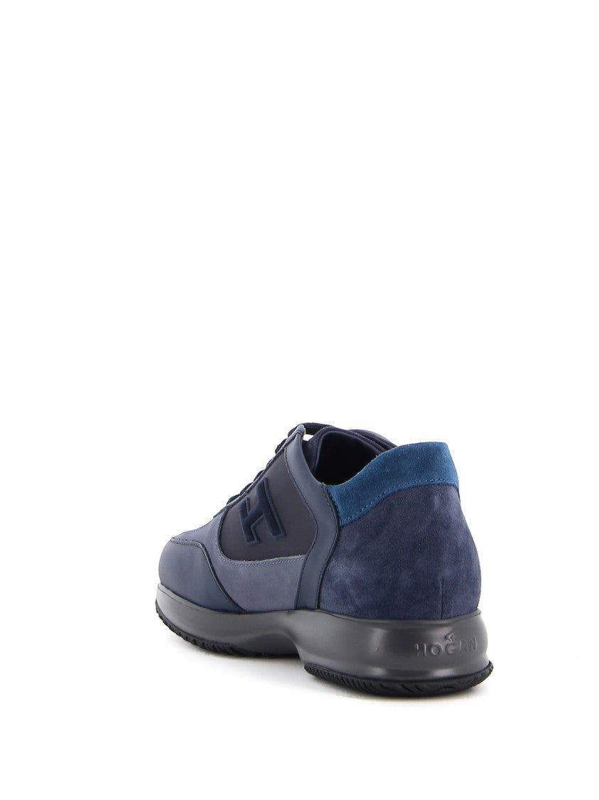 Hogan Panel Design Blue Leather Hogan Sneakers