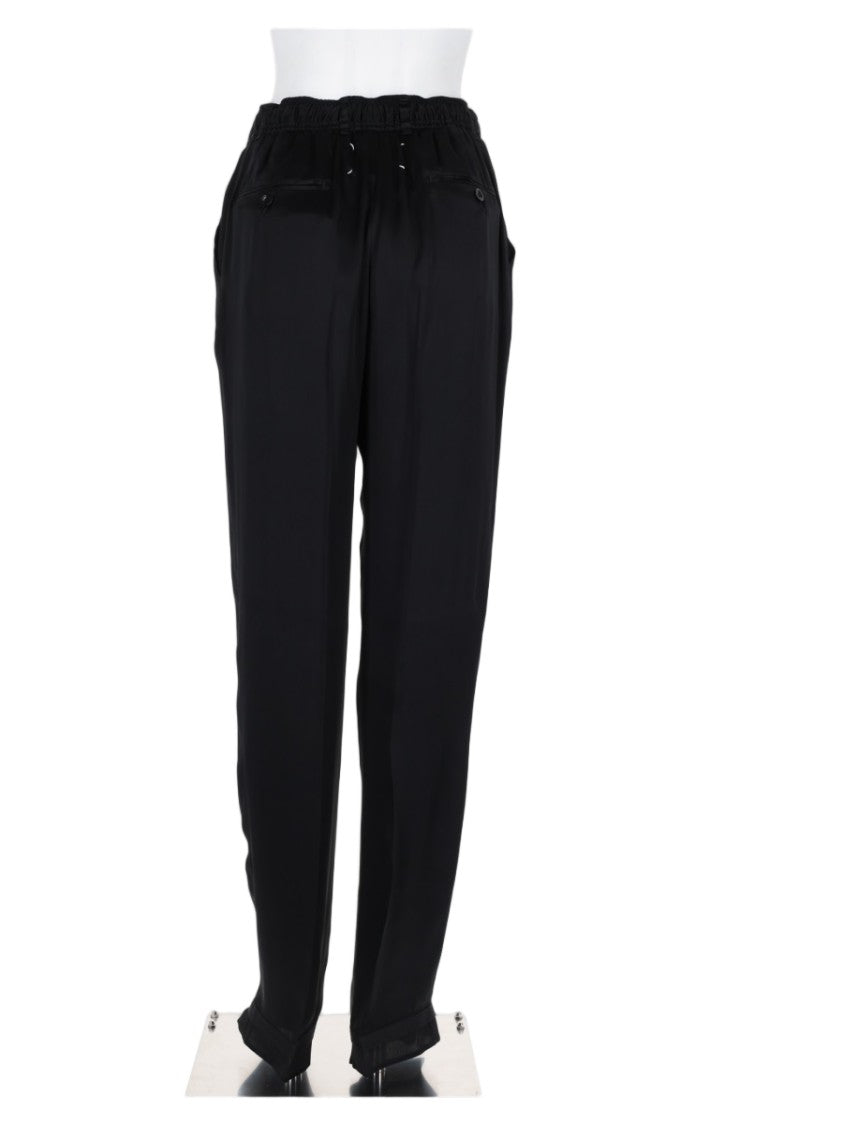 Maison Margiela Relaxed Fit Straight Leg Trousers With Drawstring Waistband