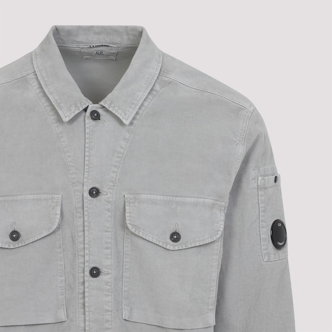 C.P. Company Corduroy Light Grey Cotton Overshirt