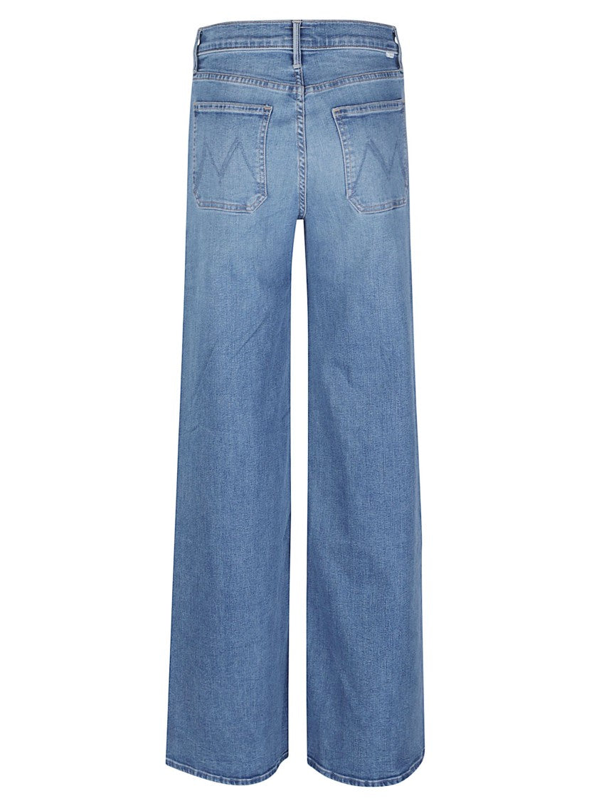 Mother The Patch Pocket Wide Leg Cotton Jeans