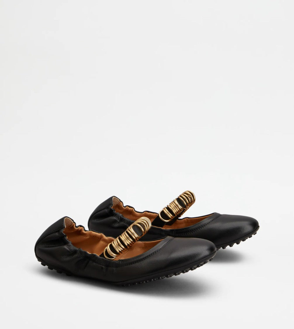 Tod's Black Ballet Flats