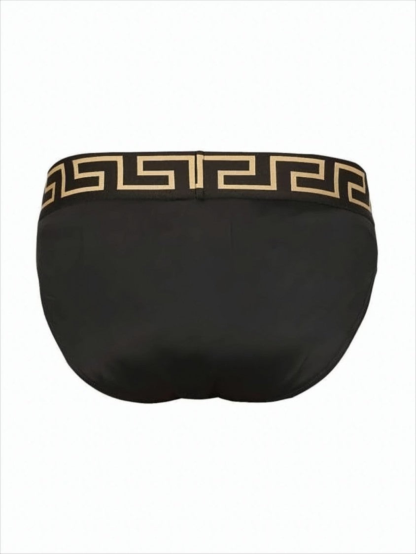 Versace Swimwear With Bold Greek Key Pattern