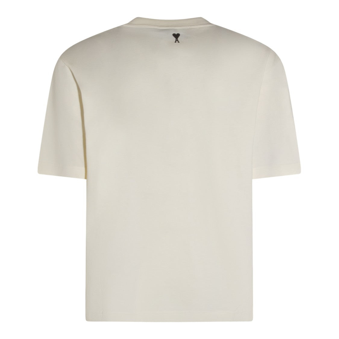 Ami Paris Relaxed-Fit Beige T-Shirt With Graphic Detailing
