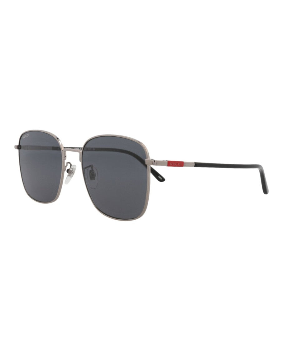 Gucci Square-Frame Metal Sunglasses