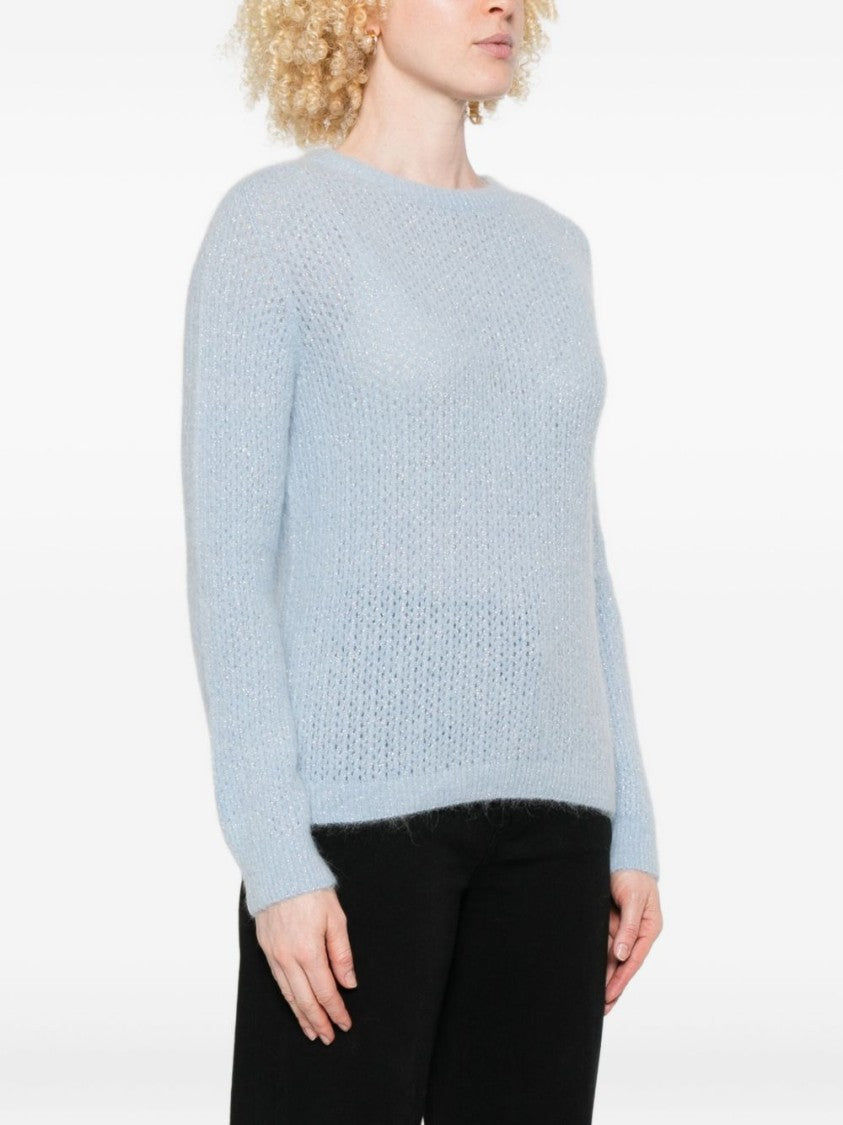 Liu Jo Light Blue Alpaca-Wool Sweater