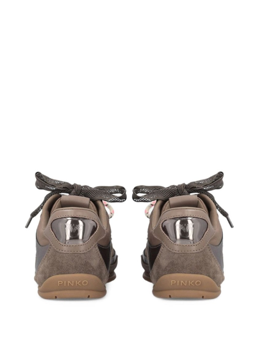 Pinko Brown Sneakers With Suede Insert