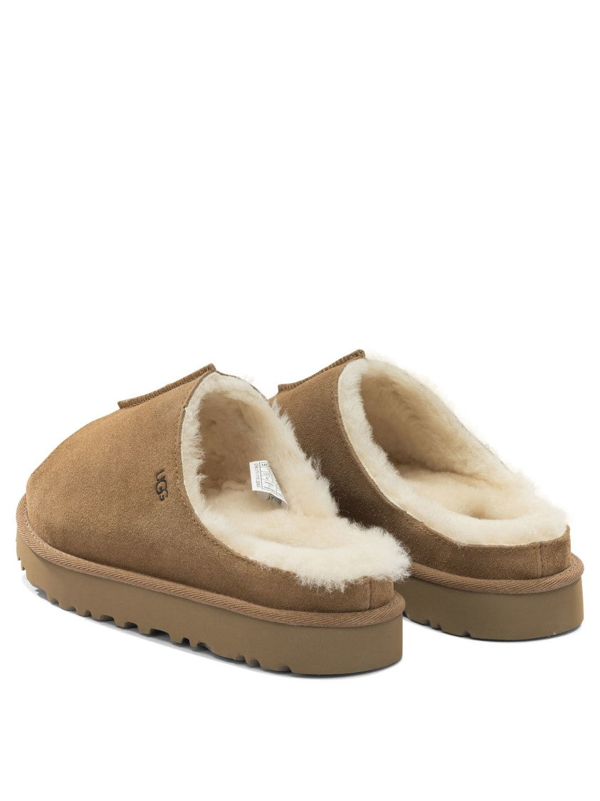 Ugg Open-Toe Suede Sandals With Plush Shearling Lining