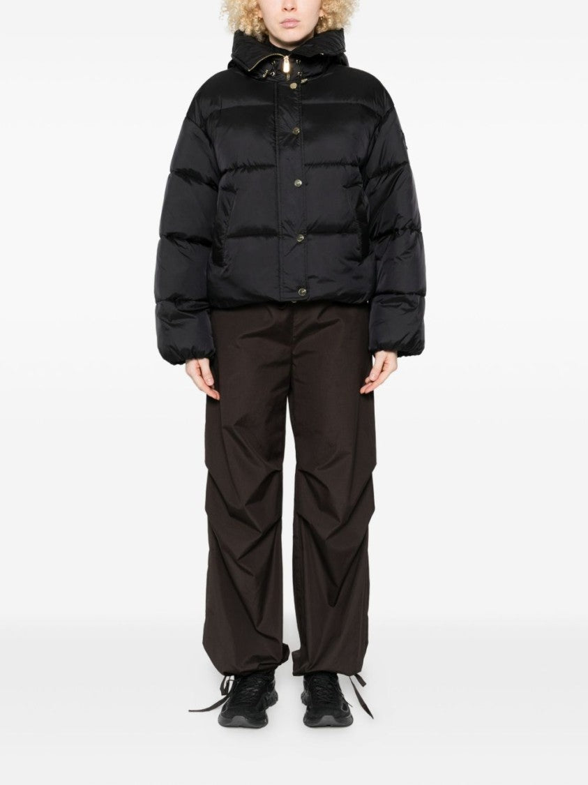 Pinko Cropped Puffer Jacket With High Collar