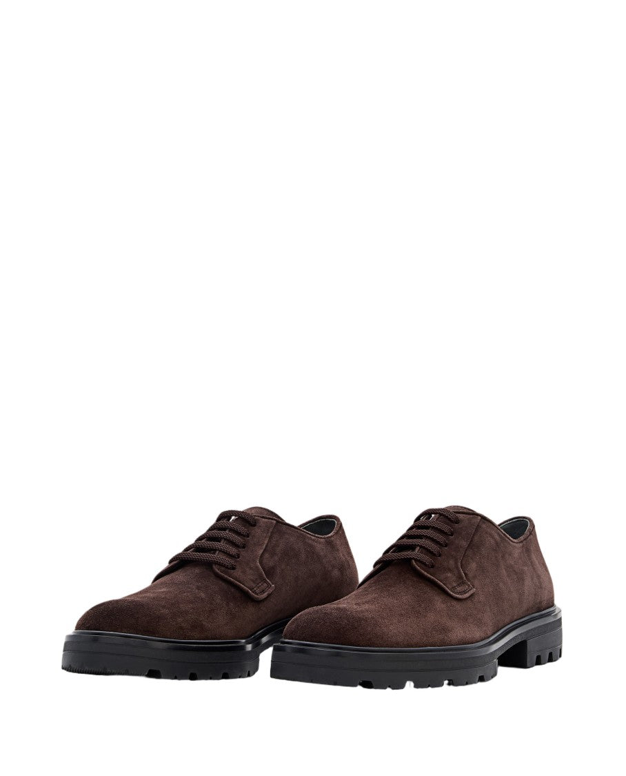Hogan Rich Brown Suede Derby Shoes