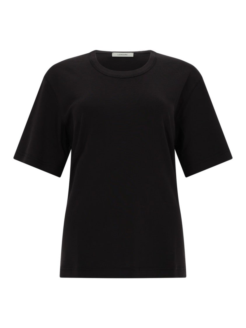 Lemaire Neutrals Rib Loose Fit Crewneck Cotton T-Shirt