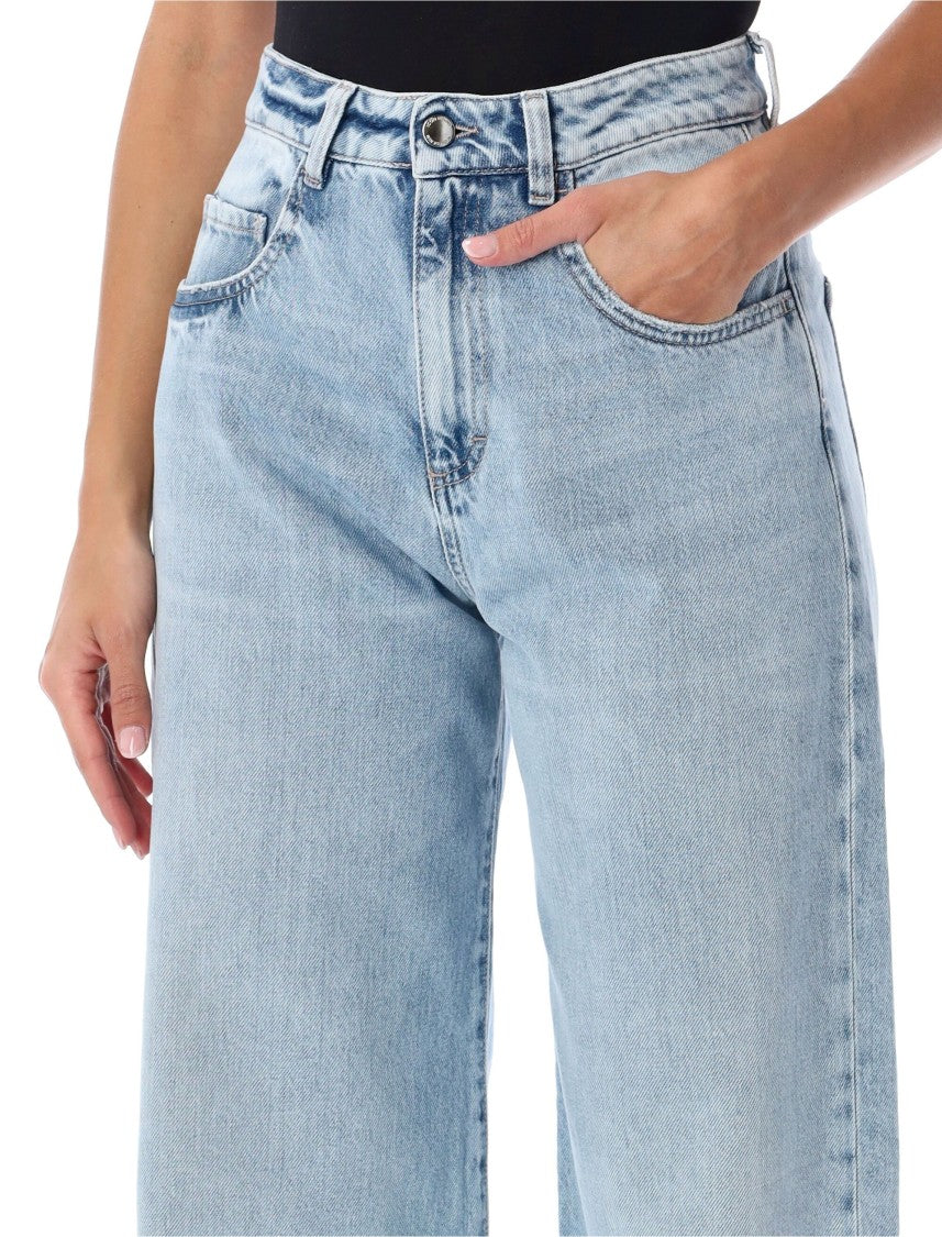 Icon Denim Poppy Smoke Blue High-Waisted Wide-Leg Jeans