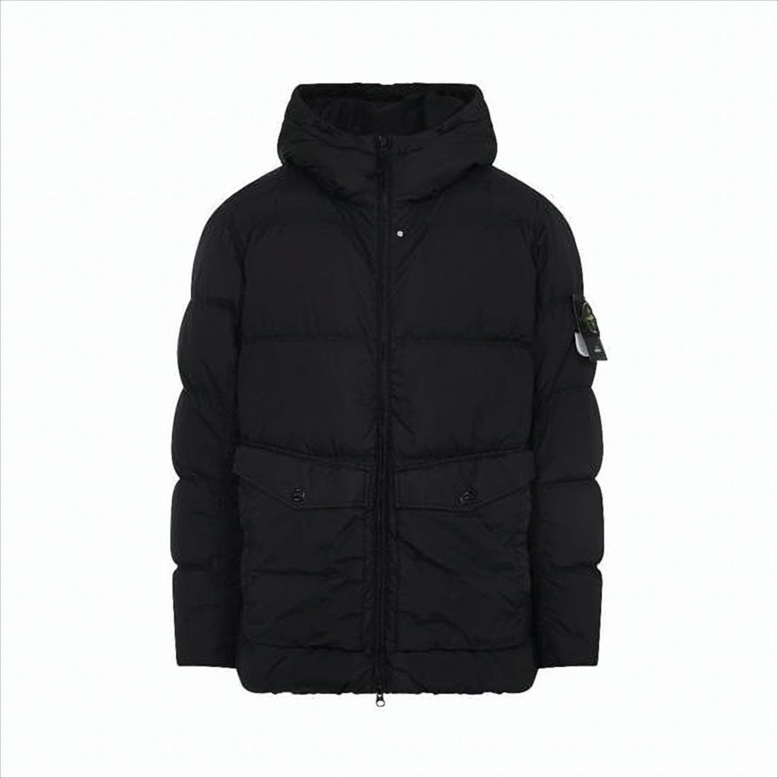 Stone Island Quilted High-Collar Padded Jacket With Signature Patch