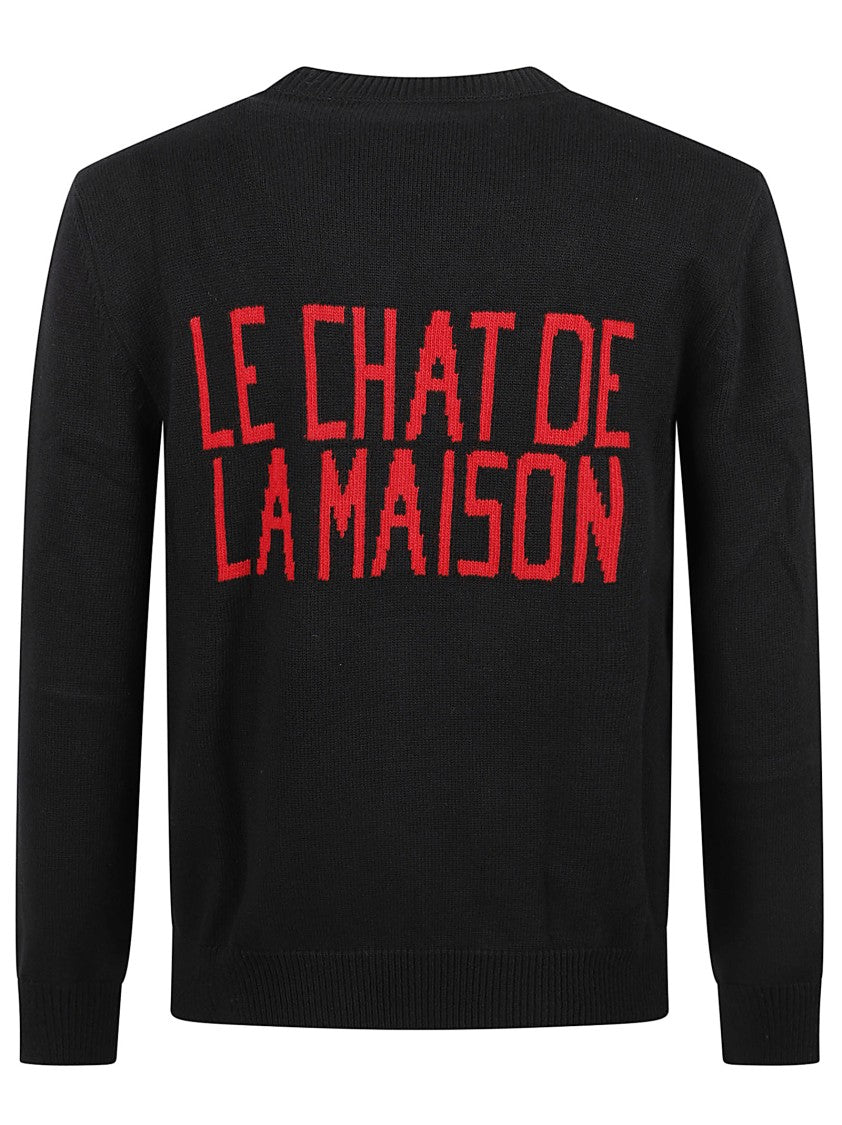 Valentino Garavani Ribbed Black Cotton-Wool Sweater